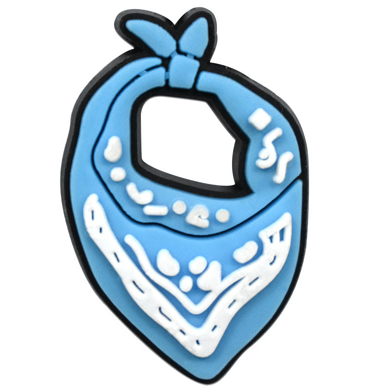 Wholesale Random 100pcs Cowgirl Denim Shoes Removable PVC Soft Glue DIY Shoe Buckle