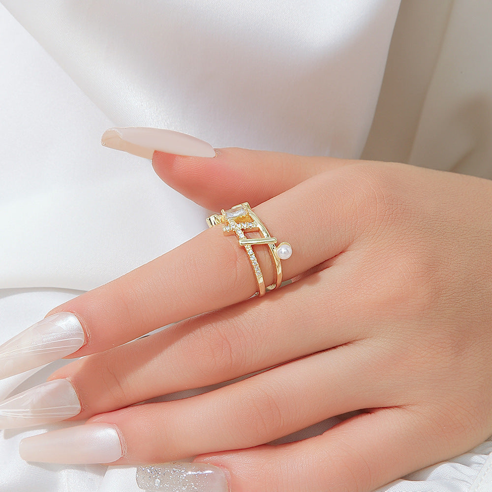 Wholesale Gold Plated Copper Zirconia Ring Adjustable Crown Sunflower Design Stylish Women S Fashion Jewelry Gift