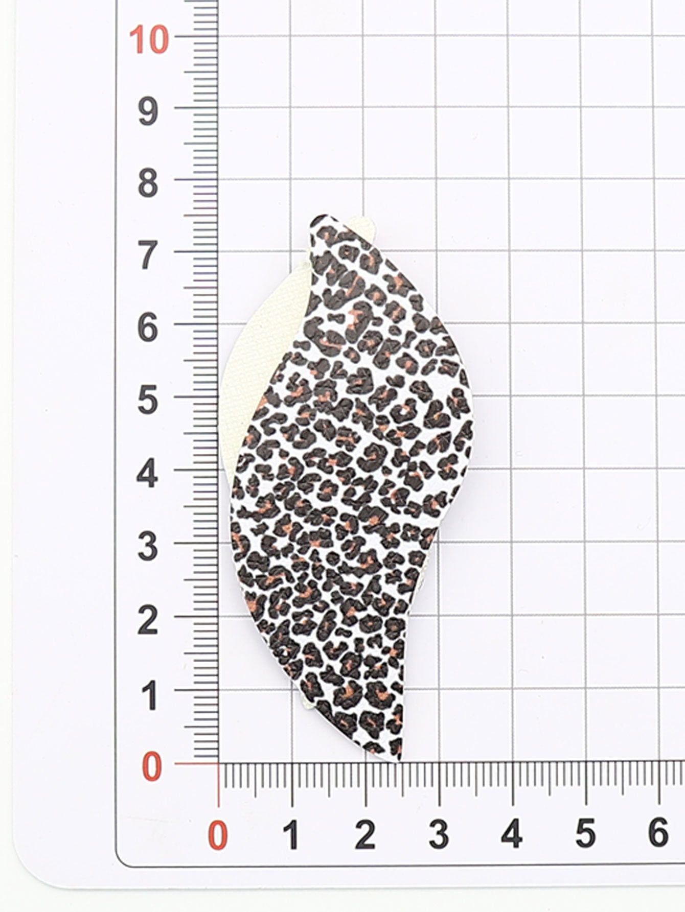 Wholesale  three-layer blade sequins leopard leather earrings
