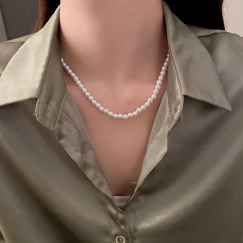 Wholesale Lace Collar Rhinestone Pearl Necklace