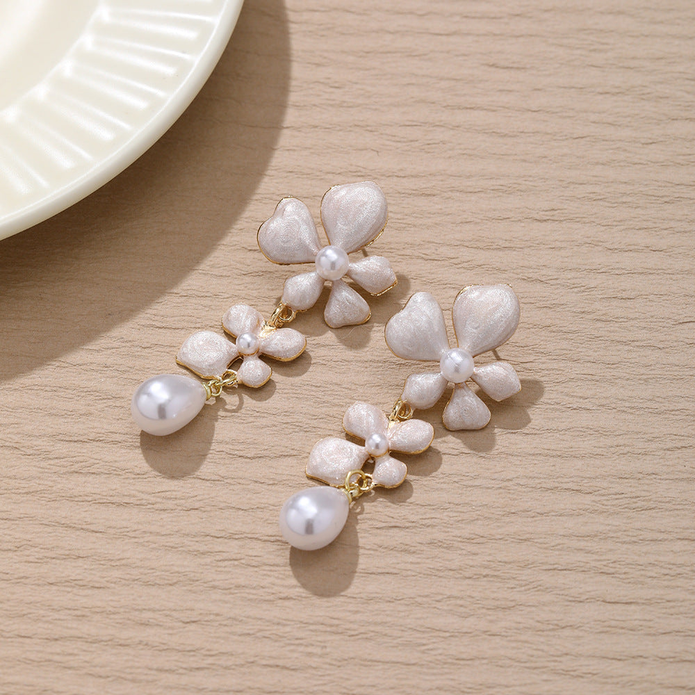 Wholesale Tassel dripping flower earrings