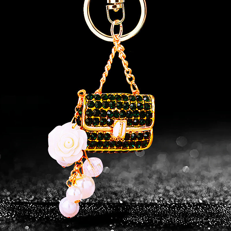 Wholesale Pearl Shoulder Bag Metal Keychain ACC-KC-RuiYuan004