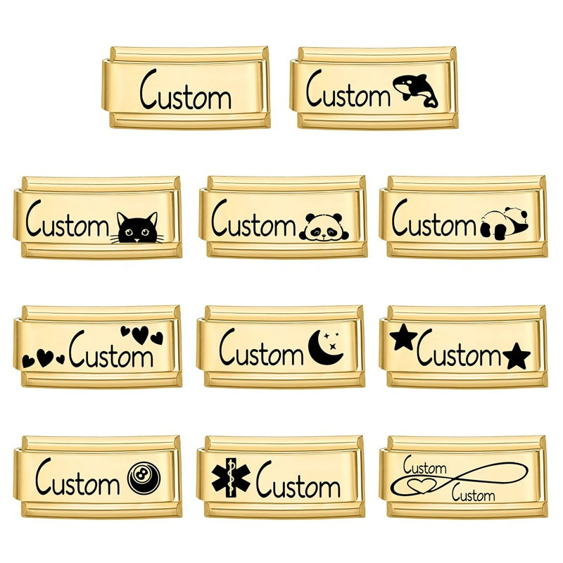 Wholesale Italian Charm Bracelet 9mm DIY Splicing Cute Creative Stainless Steel Composable Bracelet