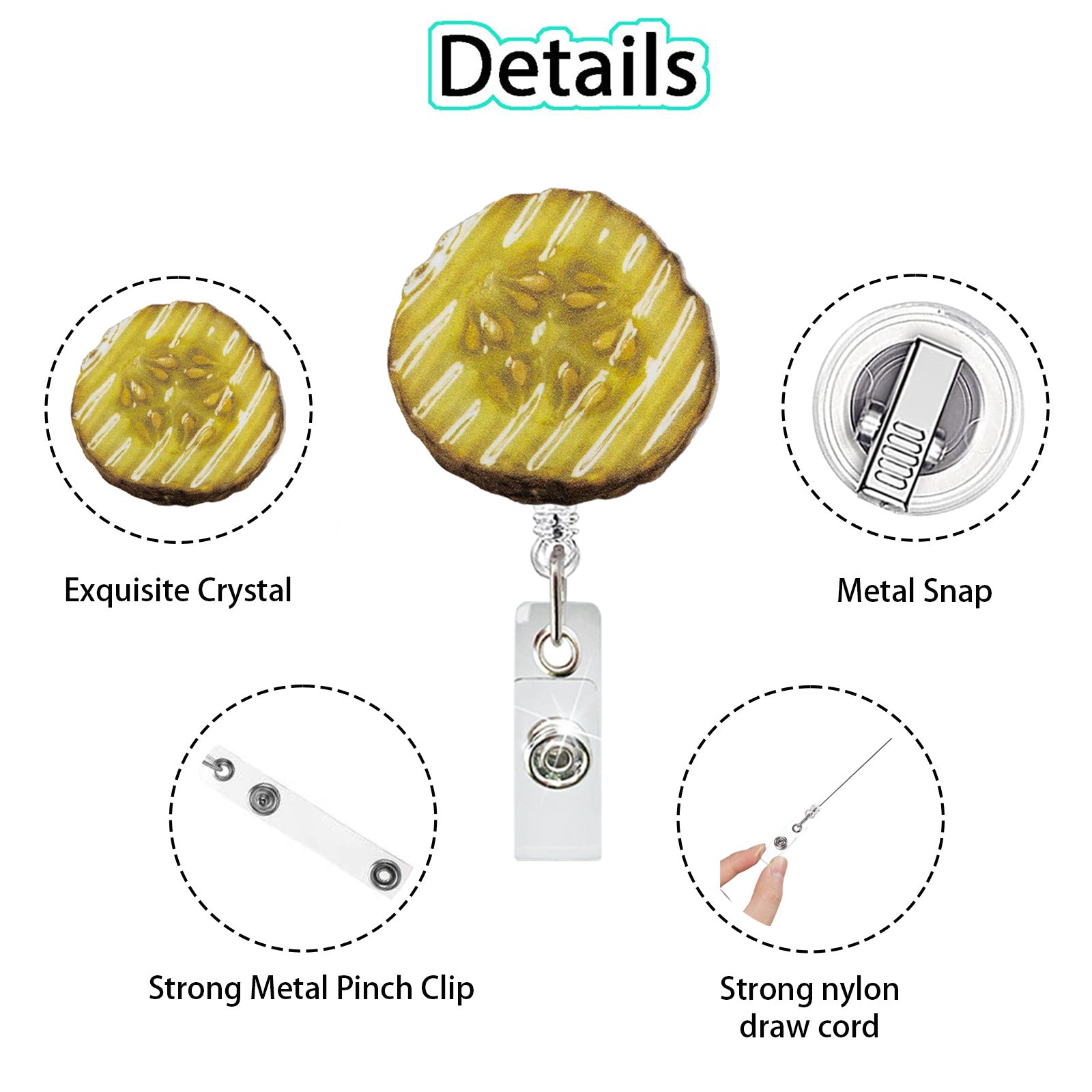 Wholesale Humorous Kiwi Quote Acrylic Retractable Badge Reel Fashion Accessory for Everyday Gift Boutique Resale
