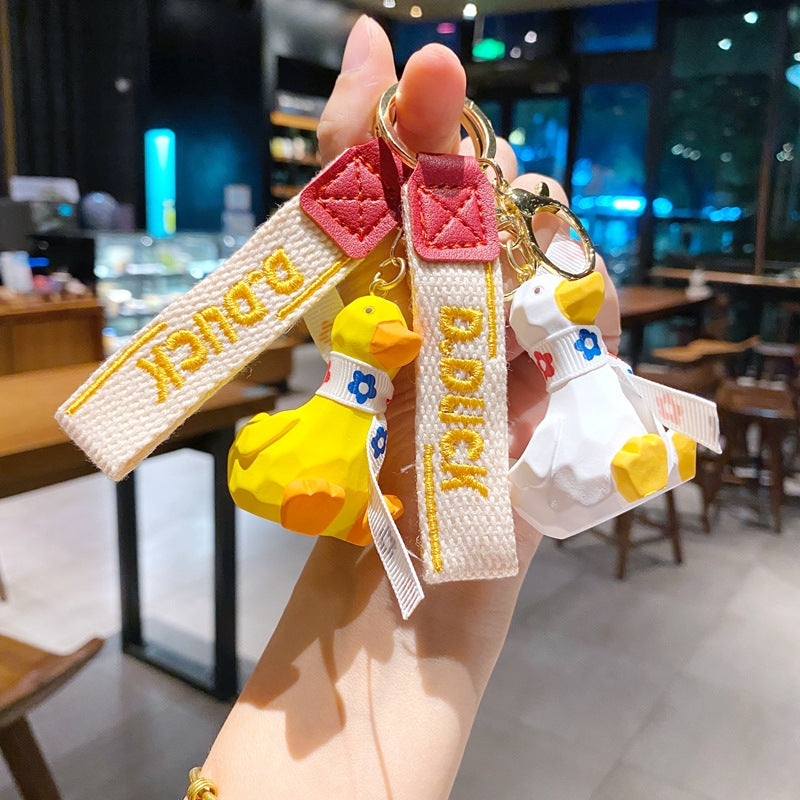 Wholesale Cartoon Cute Resin Duck Keychains ACC-KC-Gongz019