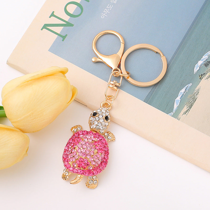 Wholesale Turtle Rhinestone Alloy Keychain ACC-KC-YuanFei008