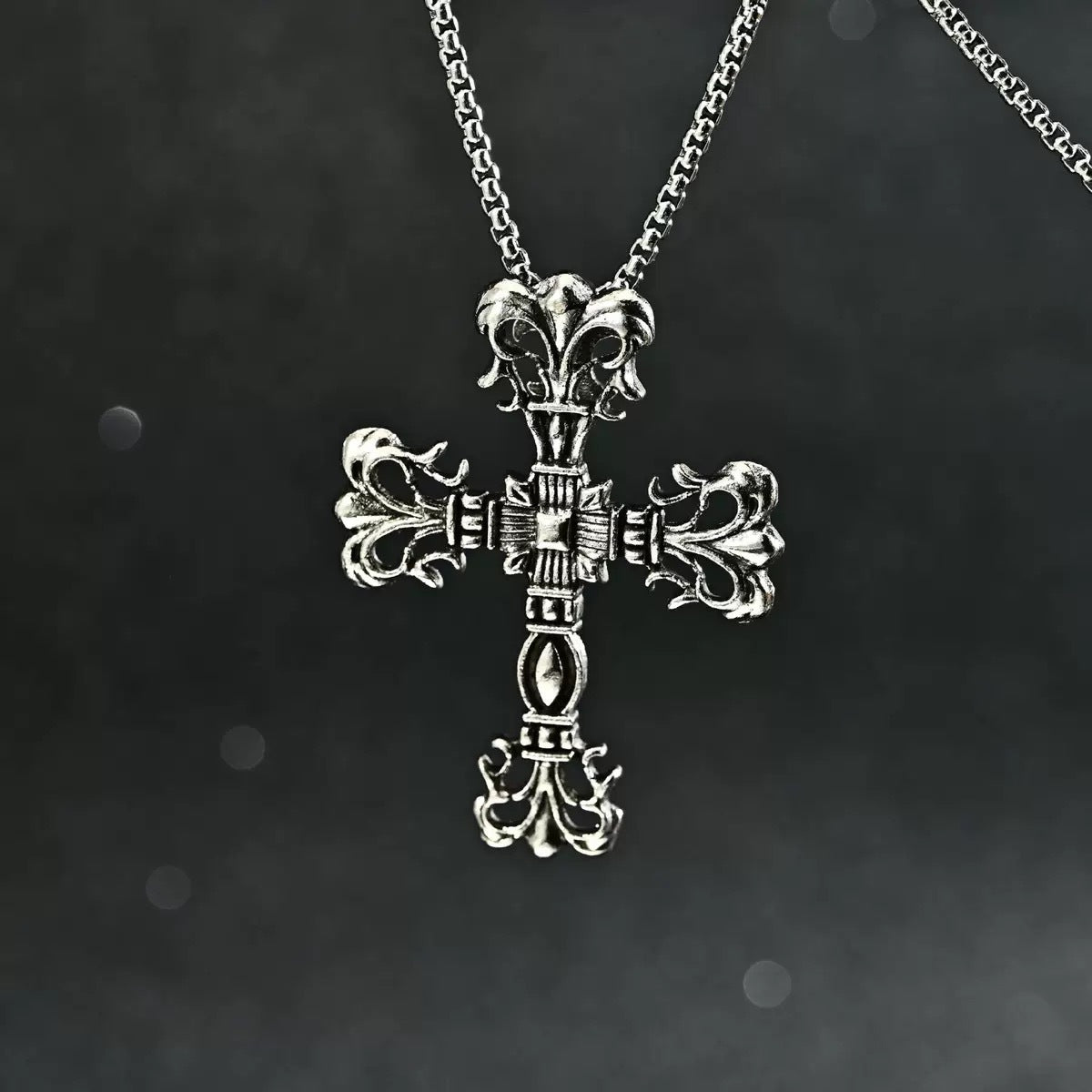 Wholesale Hip Hop Street Style Alloy Cross Pendant Necklace Fashion Accessory For Gift And Boutique Resale