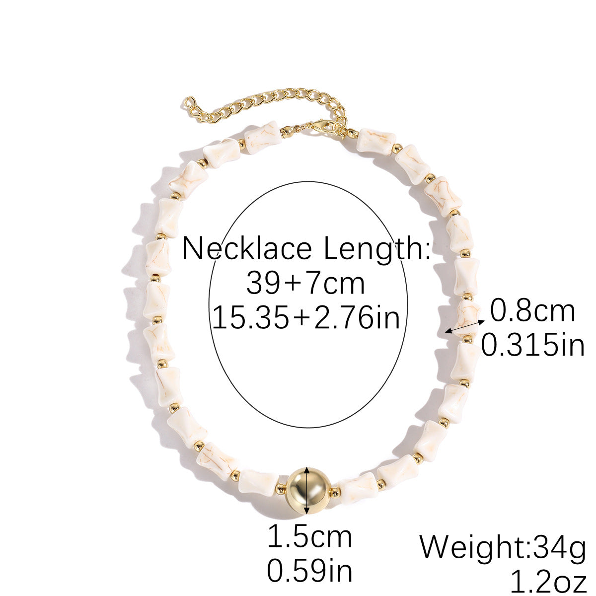 Wholesale Alloy starfish conch pendant high-grade turquoise necklace