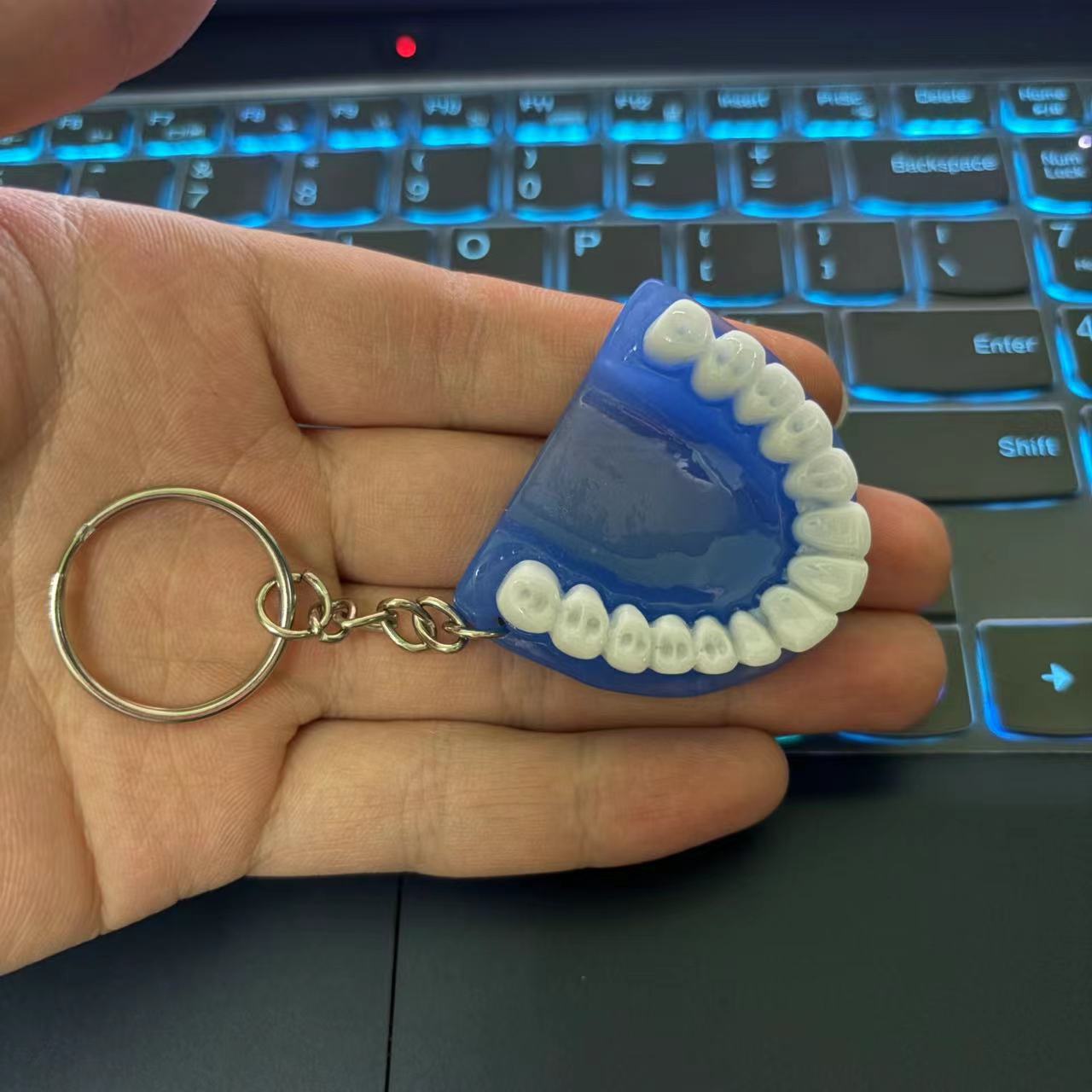 Wholesale Mini Resin Tooth Keychain