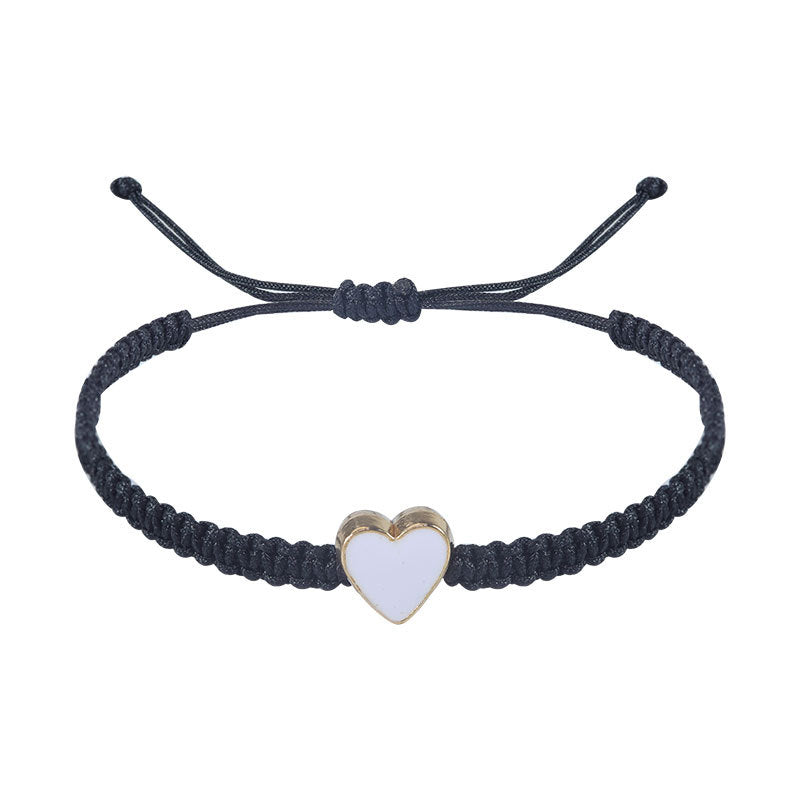 Wholesale Adjustable Surfer Hand Rope Love Shape Couple Bracelet