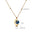 Wholesale  Devil's Eye Pendant Gold Chain Stainless Steel Gold Plated Planet  Necklace