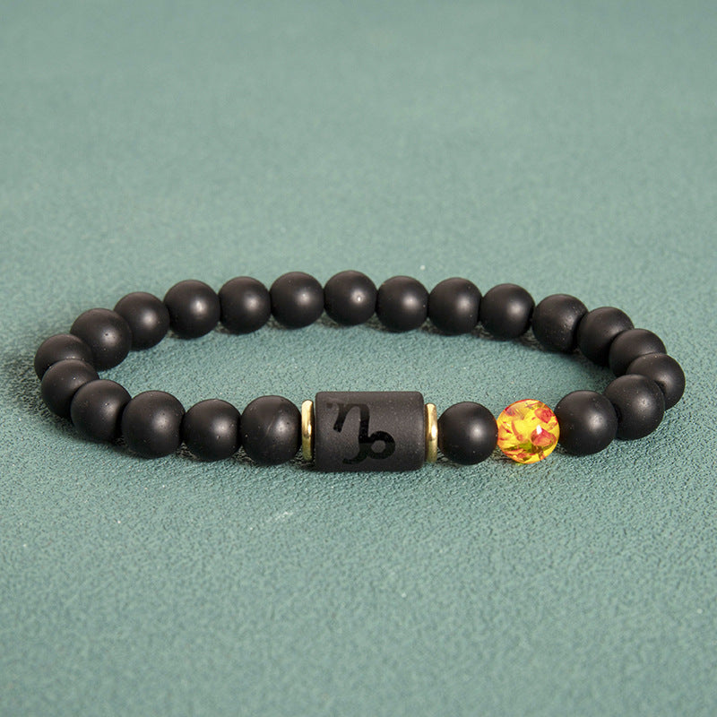 Wholesale 2pcs Zodiac Obsidian Natural Tiger Eye Stone Men's Beaded Bracelets ACC-BT-Xinc001