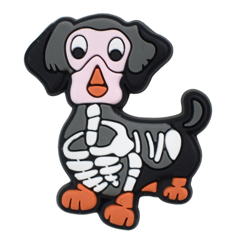 Wholesale Random 100pcs Halloween PVC Soft Rubber Shoe Buckle Decoration ACC-SC-RYY068