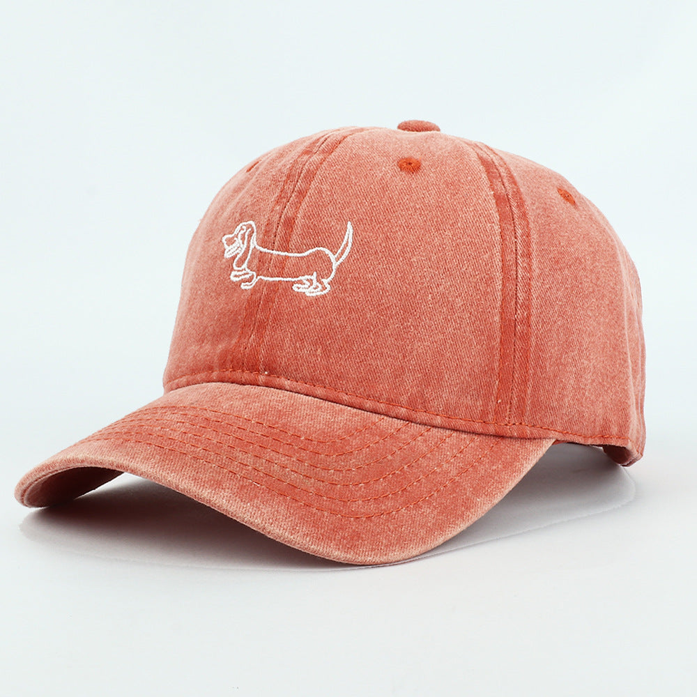 Wholesale Cartoon Funny Puppy Embroidery Vintage Washed Baseball Cap ACC-HT-RongZhao013