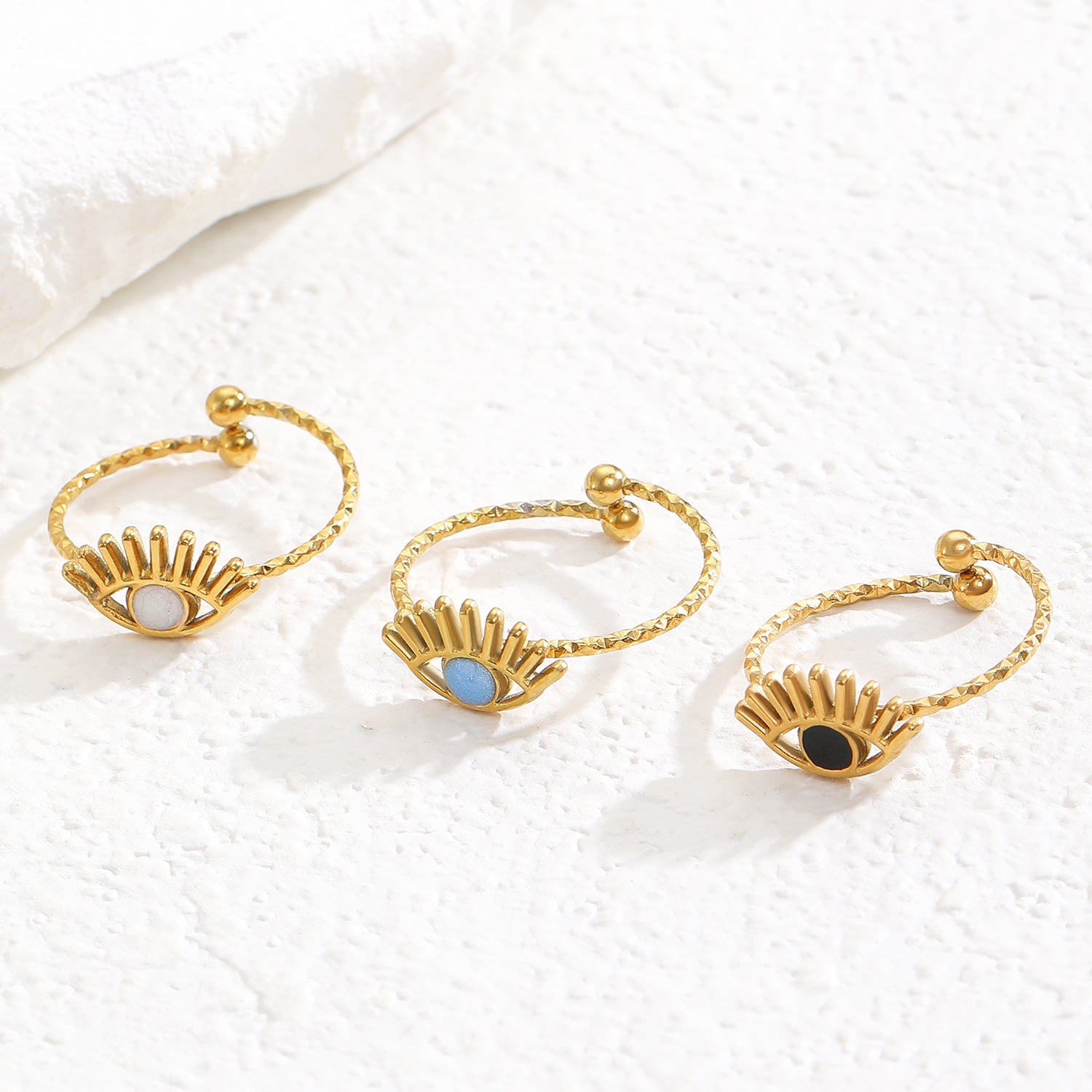 Wholesale  stainless steel exaggerated eye ring