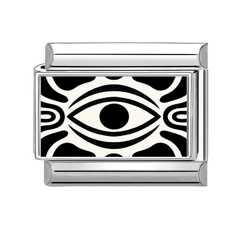 Wholesale 9mm Italian Charm Starter Bracelets DIY square Single Section Creative Stainless Steel Composable Bracelet