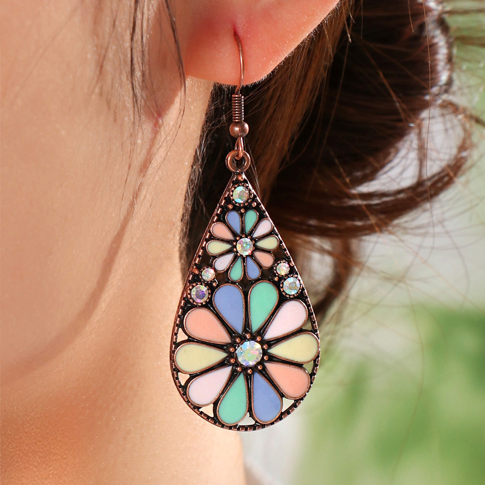 Wholesale  Bohemian Drop Earrings Earrings with Diamond Vintage