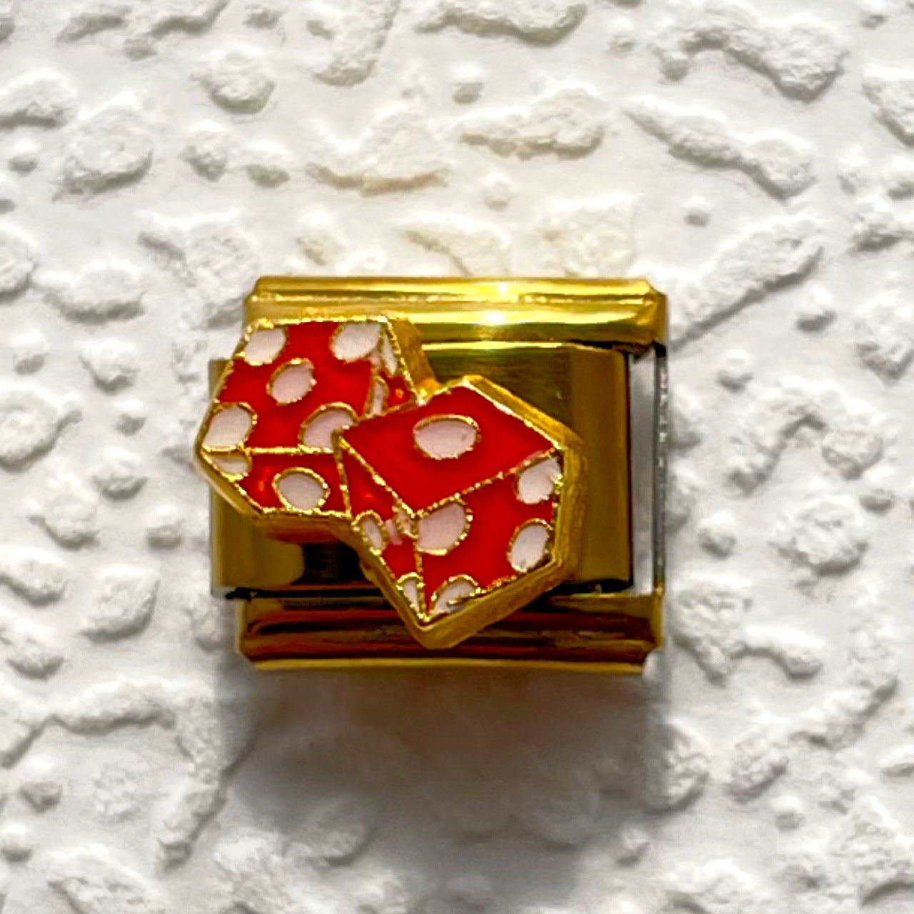 Wholesale 5pcs Italian Charm Bracelet 9mm DIY Splicing Gold Base Dice Series Stainless Steel Composable Bracelet