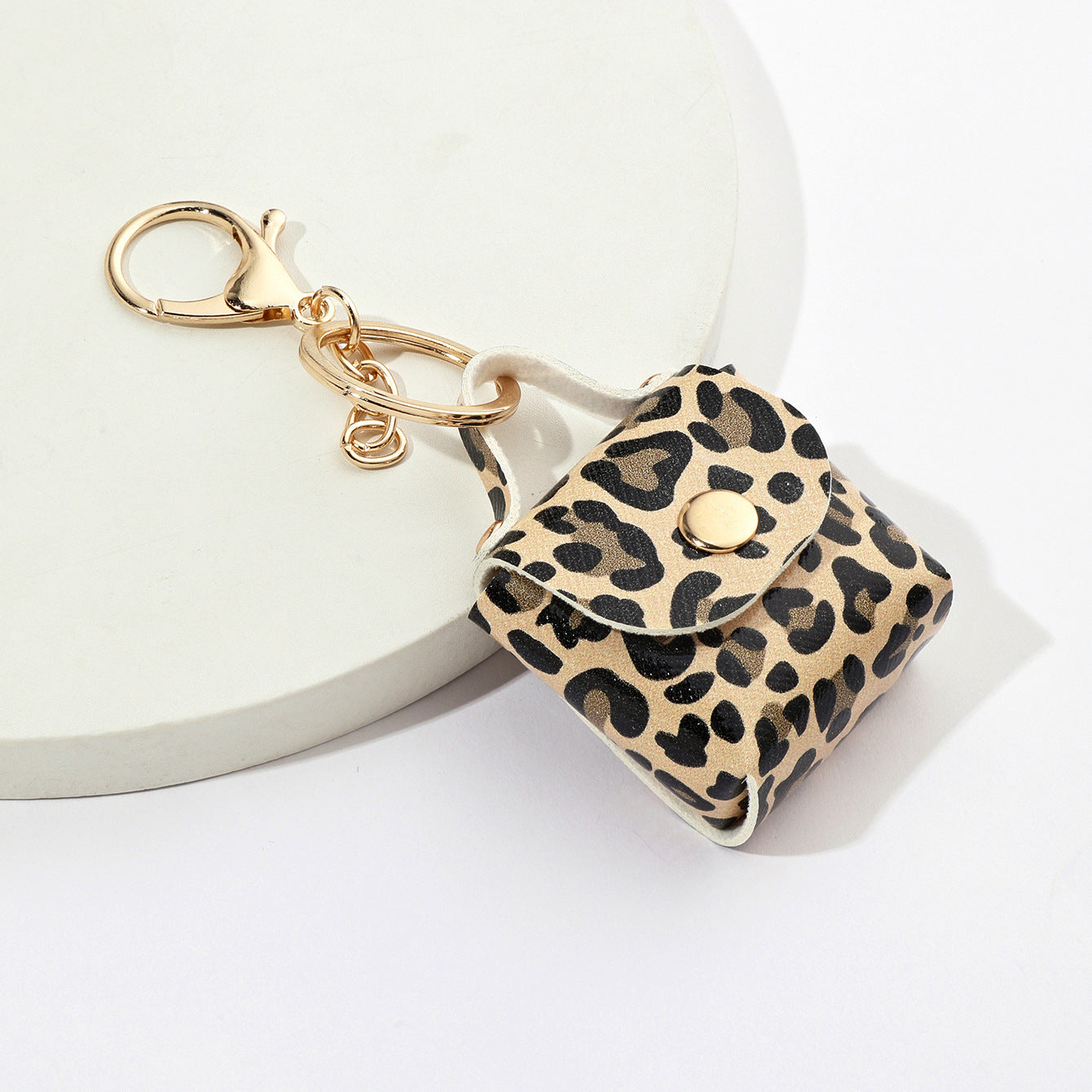 Wholesale Leopard Print Small Square Bag Keychain