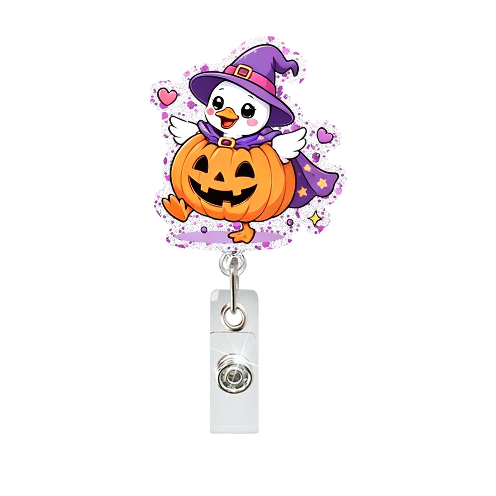 Wholesale  Silly Goose Acrylic Badge Reel - Rotating ID Holder with Alligator Clip for Office or Keychain