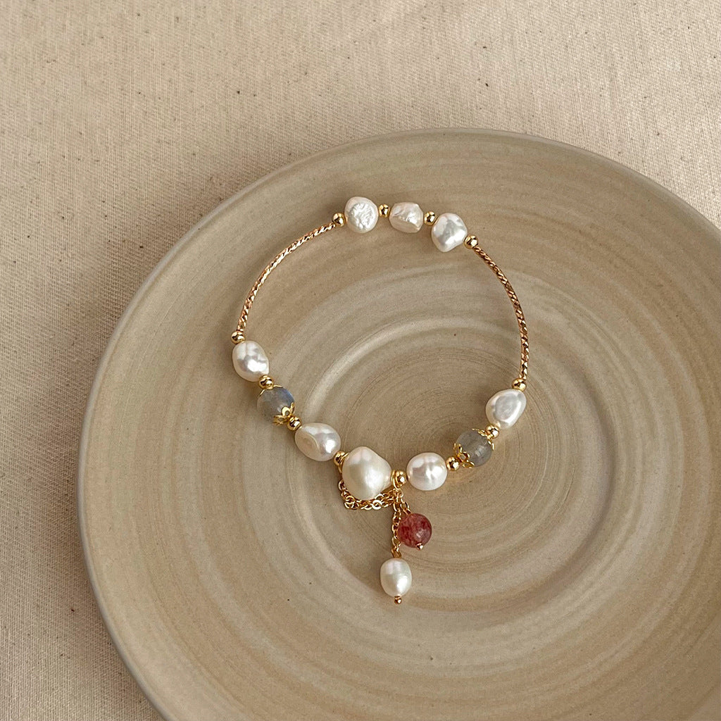 Wholesale Baroque natural pearl bracelet