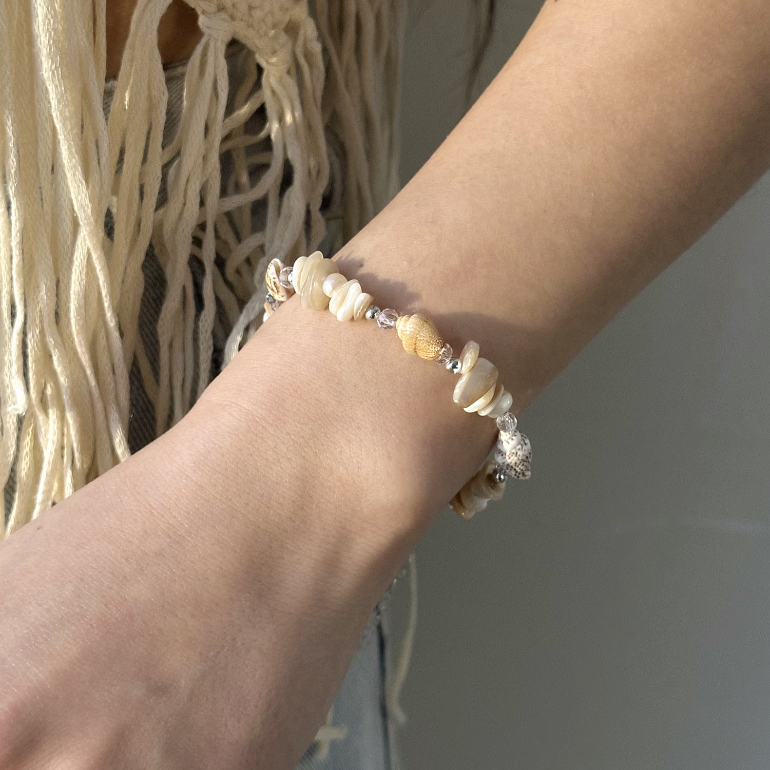 Wholesale  Gravel Starfish Shell Bracelet Bohemian Summer  Bracelet