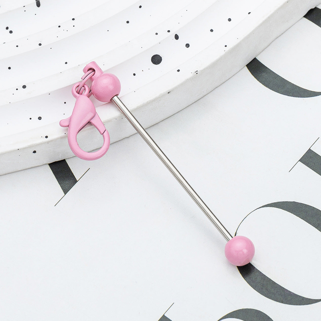 Wholesale Beadable Bar Keychains DIY Zipper Decoration ACC-KC-HuaH007