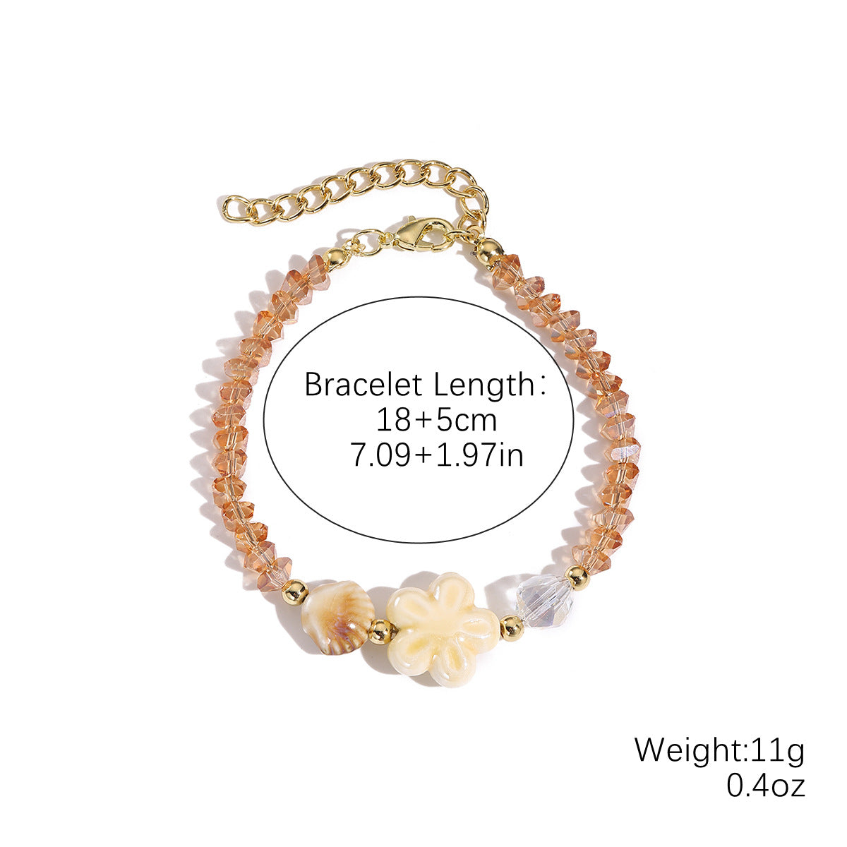 Wholesale Woven Bracelet Ocean Wind Dopamine Starfish Shell Sweet Ceramic  Bohemian Bracelet