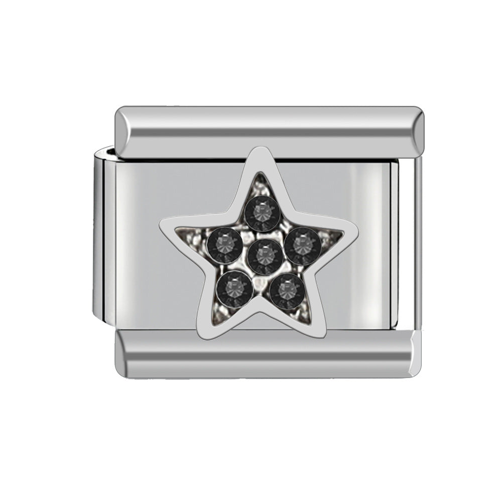 Wholesale  9mm Italian Charm Starter Bracelets DIY square Single Section Creative Stainless Steel Composable Bracelet
