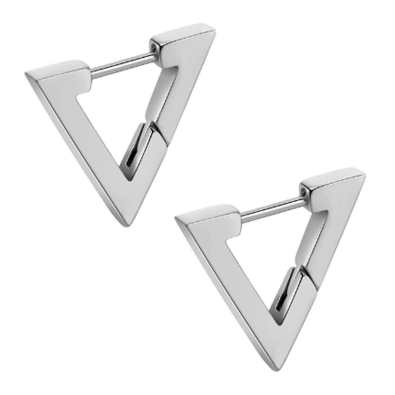 Wholesale Trendy Stainless Steel Geometric Ear Cuffs Unisex Electroplated Steel Tone Jewelry Accessory