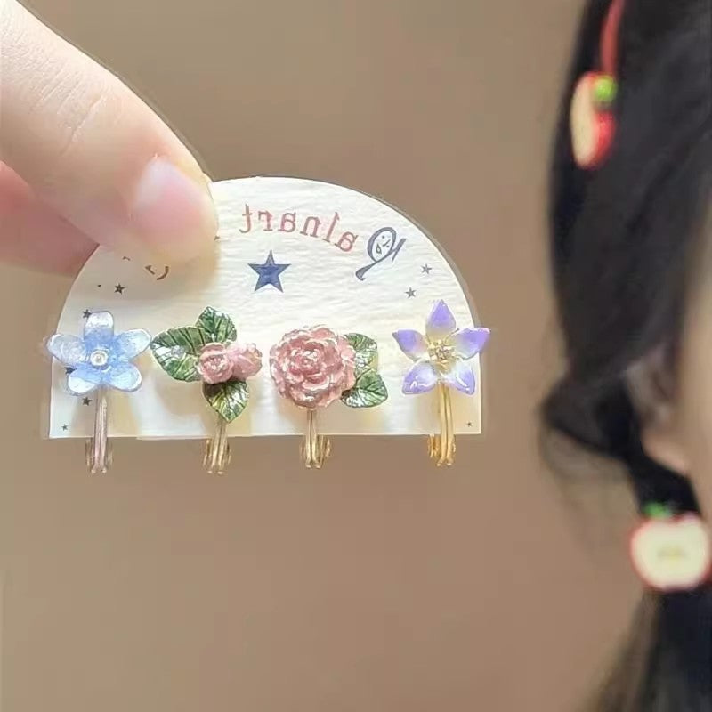 Wholesale  flower small ear clip  earrings