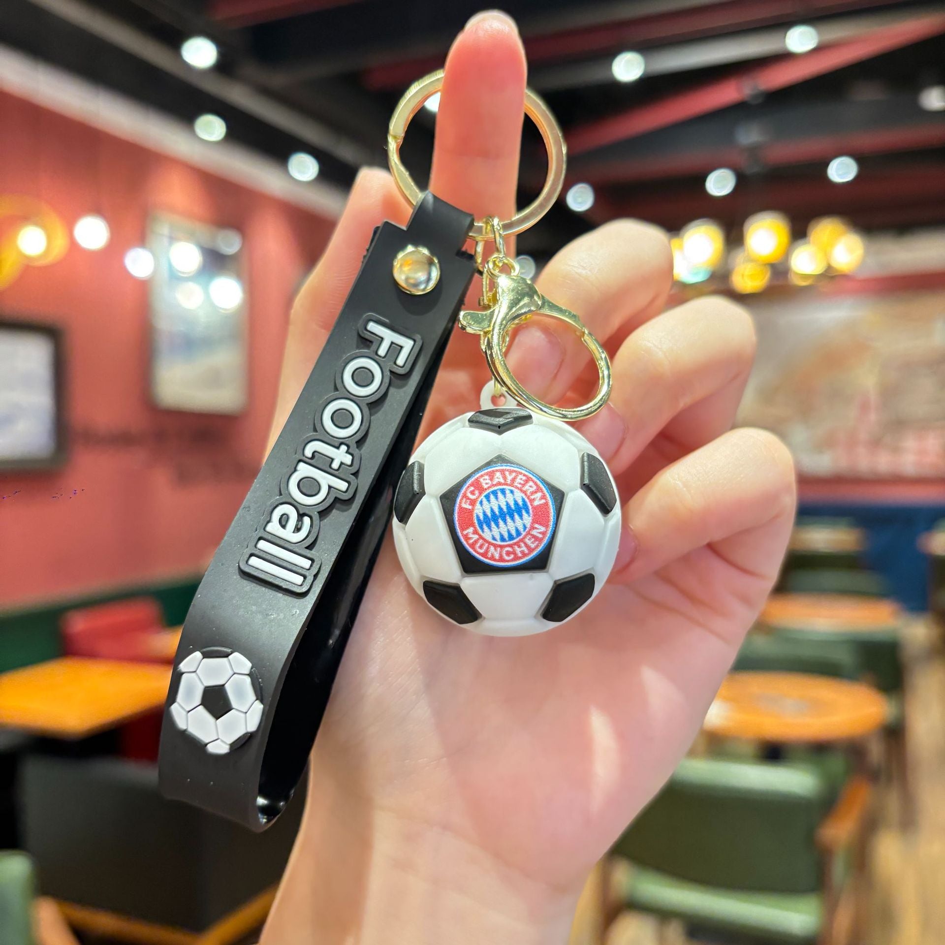 Wholesale  Cartoon Standard Soccer Football Keychain
