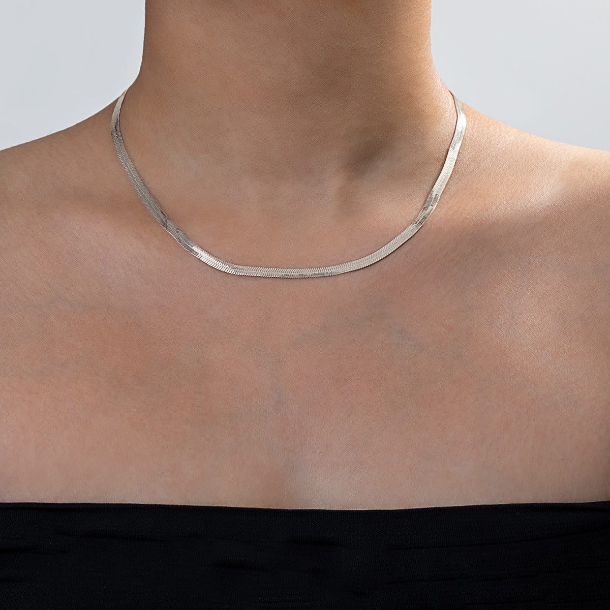 Wholesale minimalist  cross pendant paperclip chain adjustable necklace