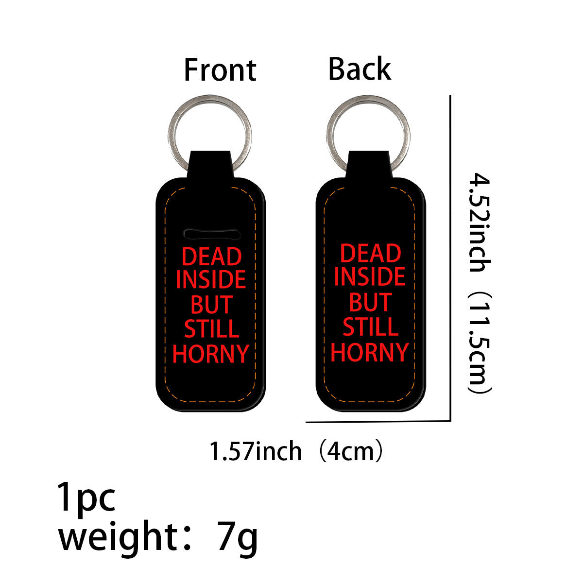 Wholesale 6pcs English Quotations Lipstick Set Keychain