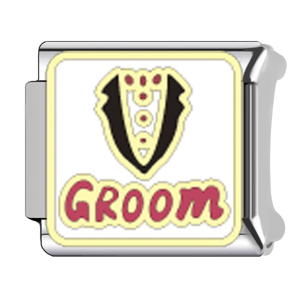 Wholesale   Italian Charm Bracelet 9mm DIY wedding Creative Stainless Steel Composable Bracelet