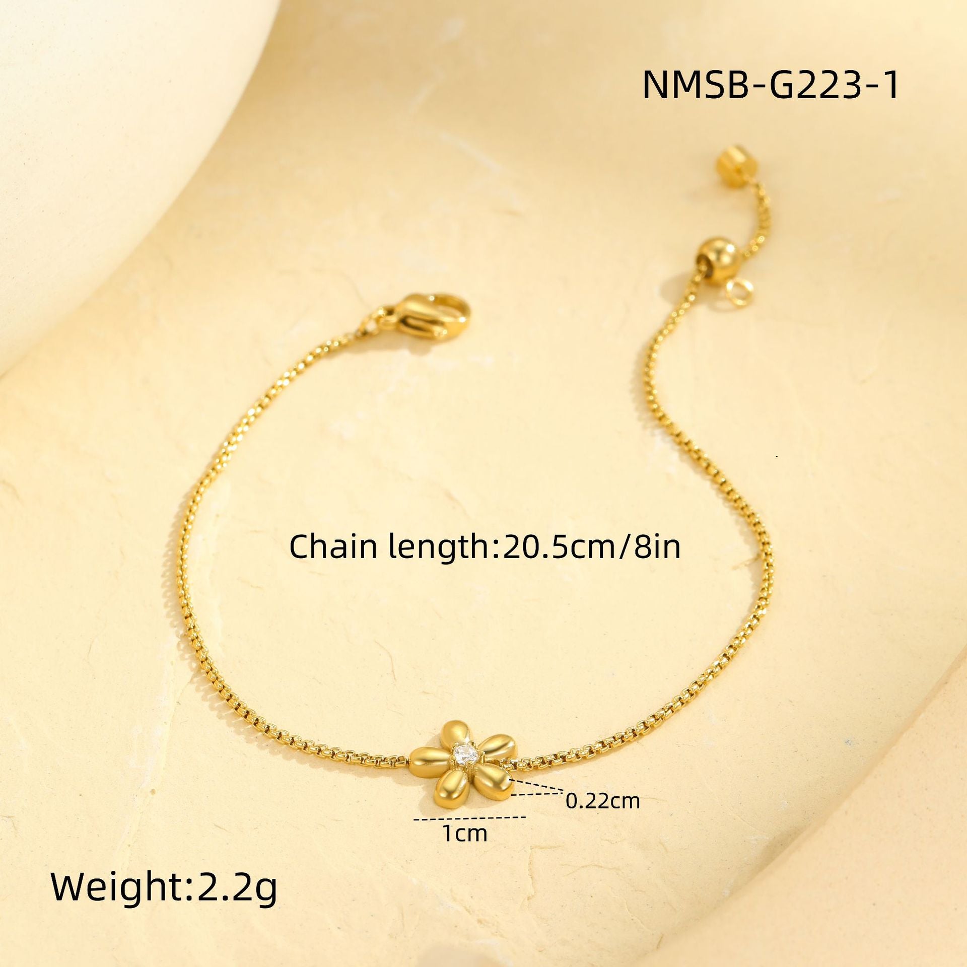 Wholesale  flower diamond fashion luxury stainless steel bracelet