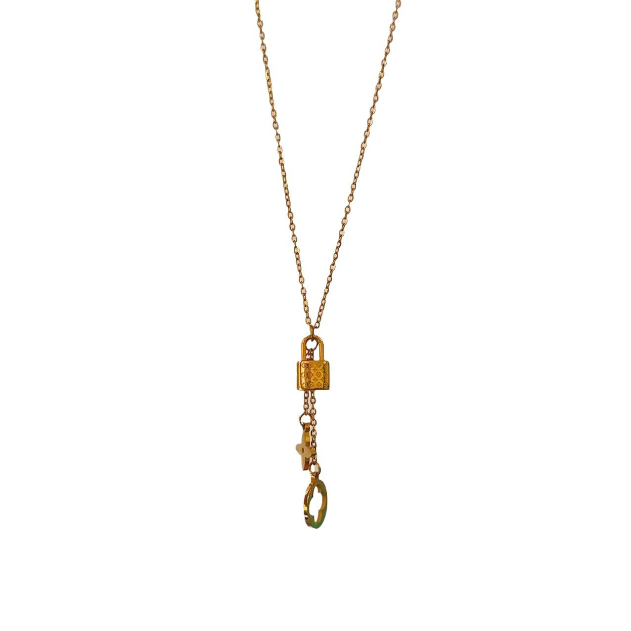 Wholesale Titanium Steel Simple Niche Design Four-leaf Clover Tassel Necklace