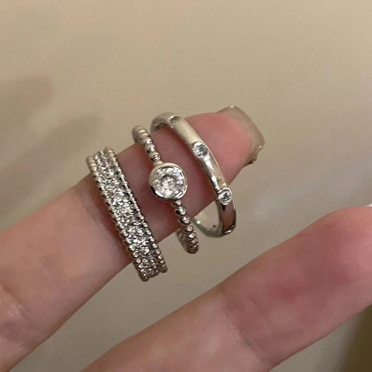 Wholesale Trendy Open Ring Featuring Zircon and Copper Electroplating,  Ideal for Boutique Resale
