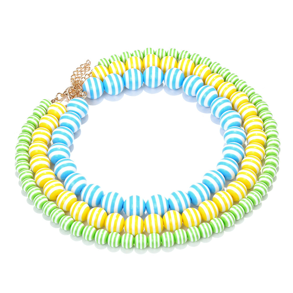 Wholesale Bohemian multi-layered handmade colorful beaded necklace