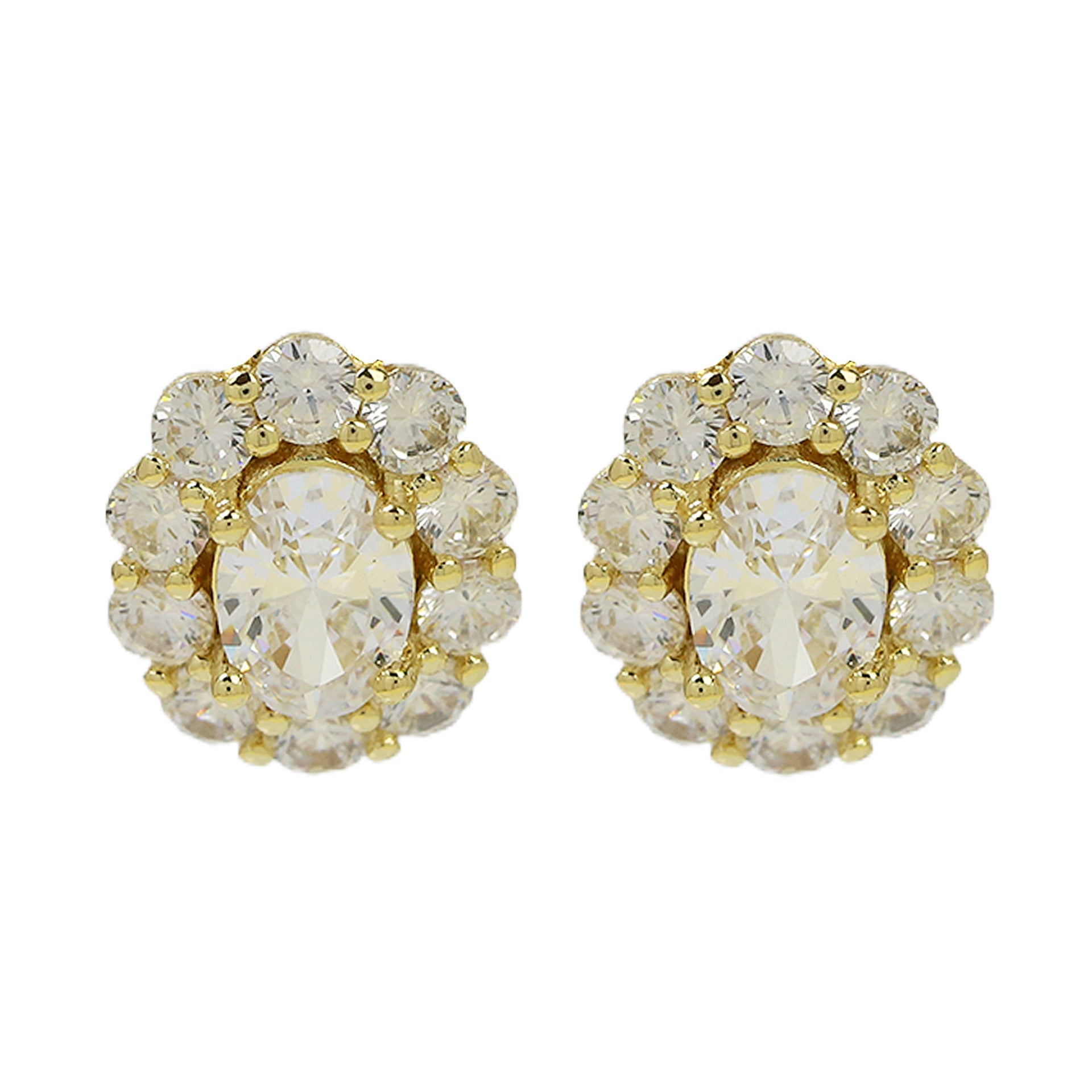 Wholesale  Brass Color Gem December Birthstone Birthstone Earrings