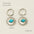 Wholesale stainless steel blue turquoise earrings