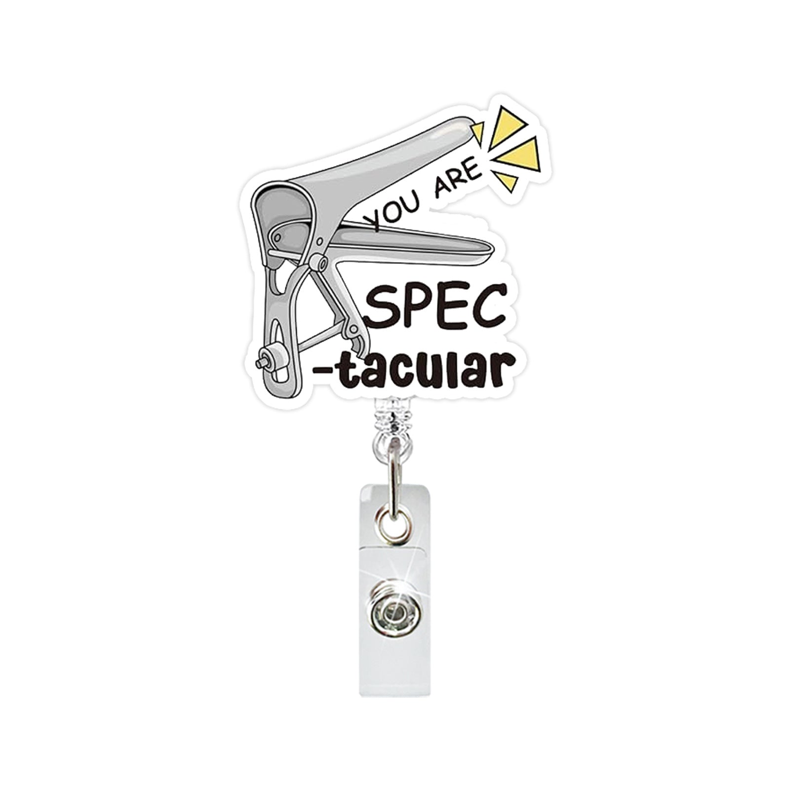 Wholesale Chic Baby Bottle Design Retractable Badge Reel ABS Rotating Clip Fashion Accessory