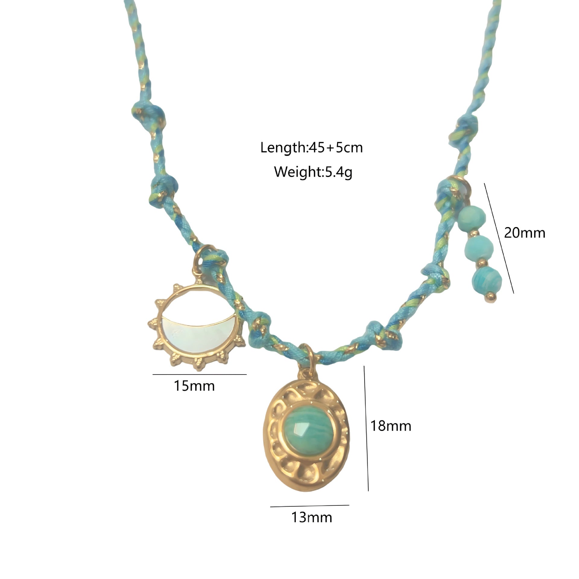 Wholesale  Titanium Steel handmade color rope necklace