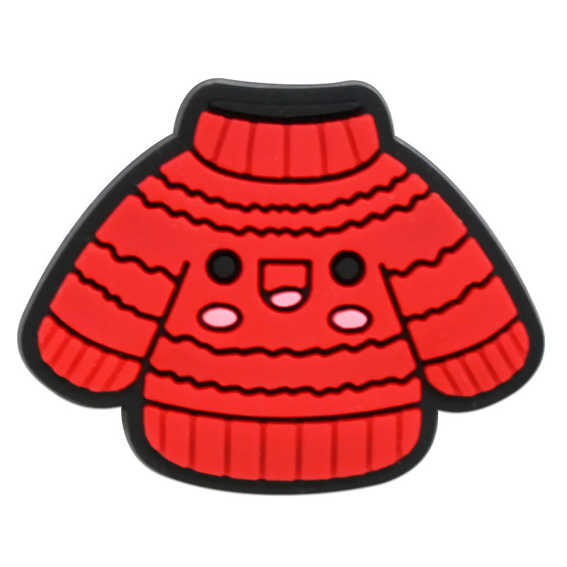 Wholesale Random 100pcs Christmas PVC Soft Rubber Shoe Buckle Decoration ACC-SC-RYY057