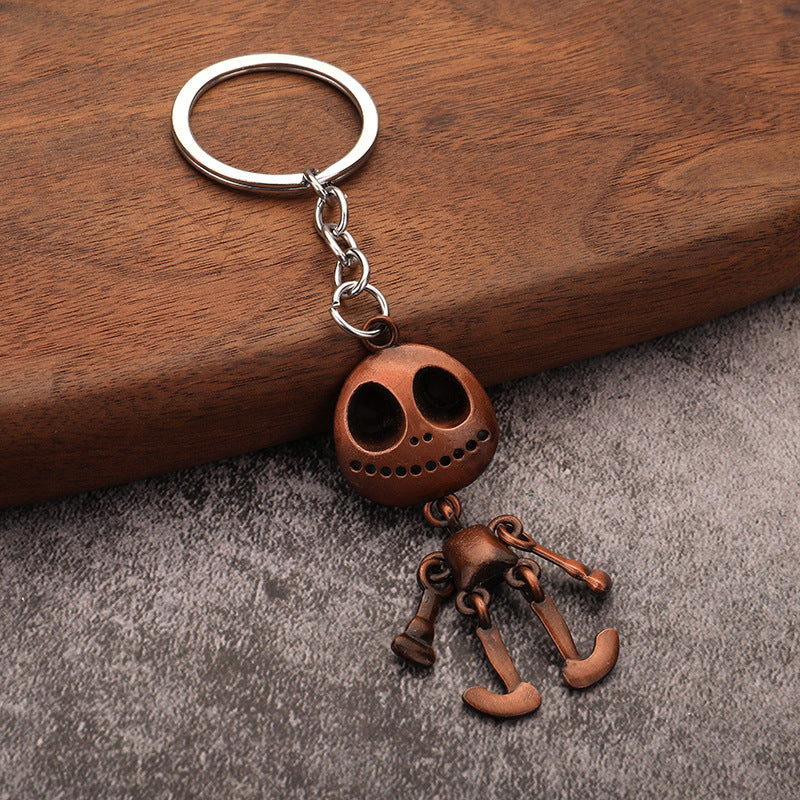 Wholesale Simple Ghost Head simple metal keychain