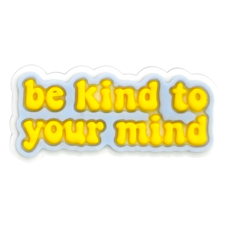 Wholesale Random 100pcs Cartoon Letter PVC Soft Rubber Shoe Buckle Decoration ACC-SC-RYY064