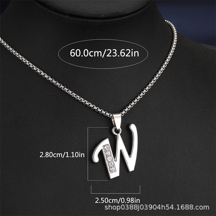 Wholesale  Titanium Steel English letter necklace