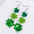 Wholesale Shamrock St. Patrick's Day Glitter Clover Earrings