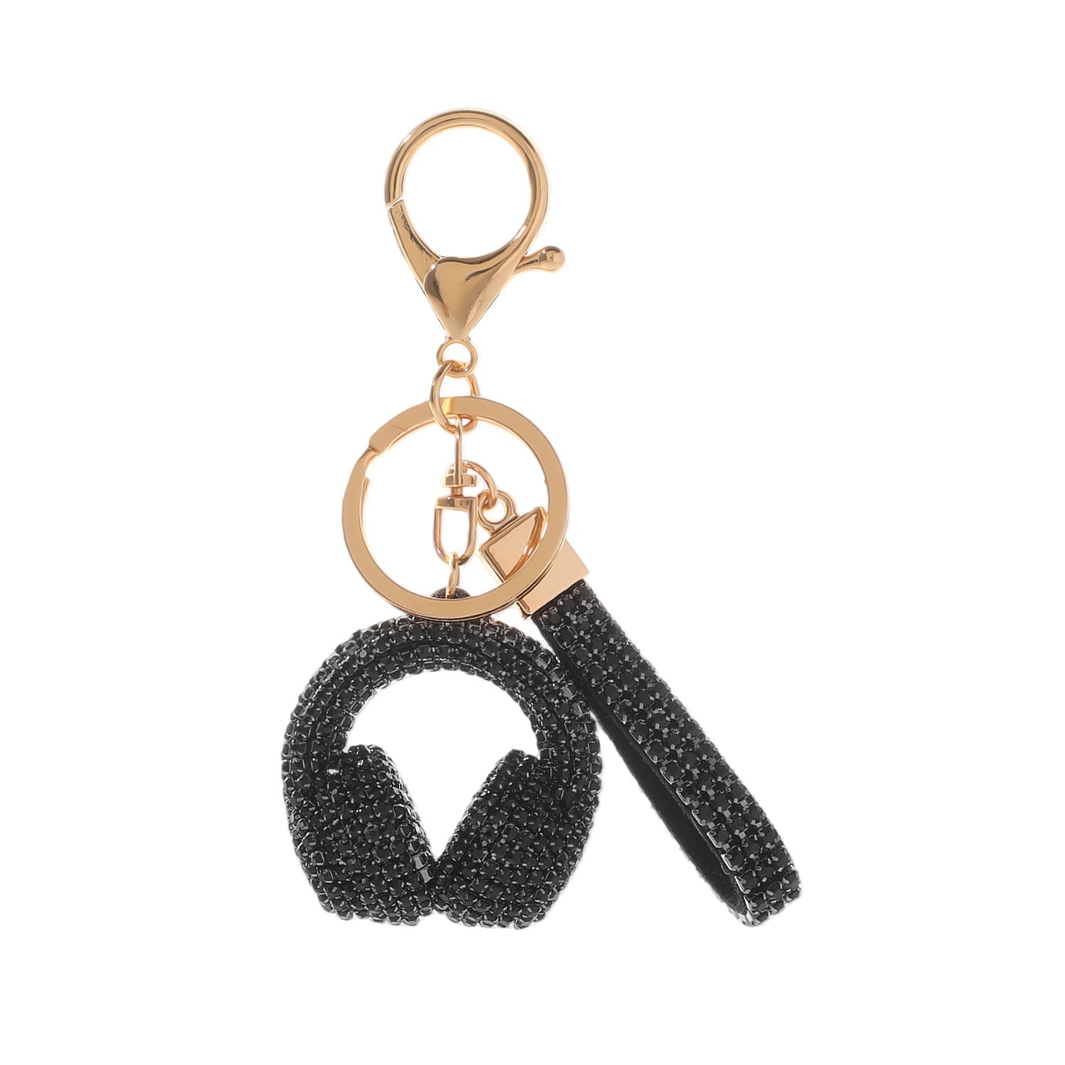 Wholesale Bright Red Rhinestone Earphone Keychain - Trendy Car Key Accessory