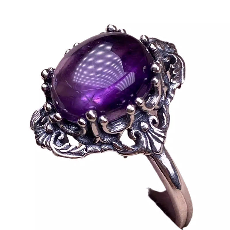 Wholesale Retro Old Nepalese Lace  Same Style Colored Gemstone Ring